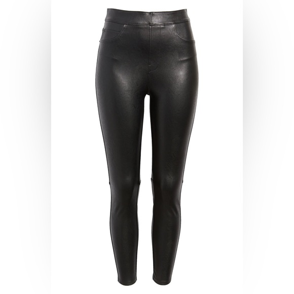 SPANX Faux Leather Ankle Skinny Pants in Black Size L - Picture 12 of 14